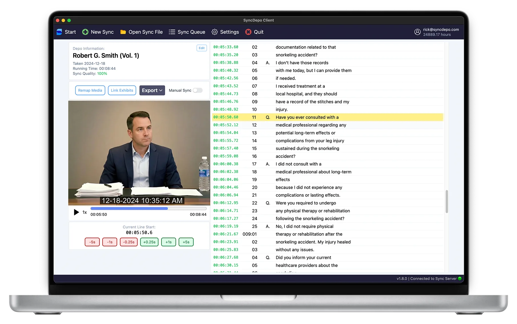 SyncDepo application screenshot